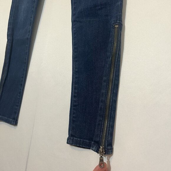 AG Adriano Goldschmied Jeans Womens 28 R Blue The Zip Skinny Zipper Stretch - Picture 11 of 16